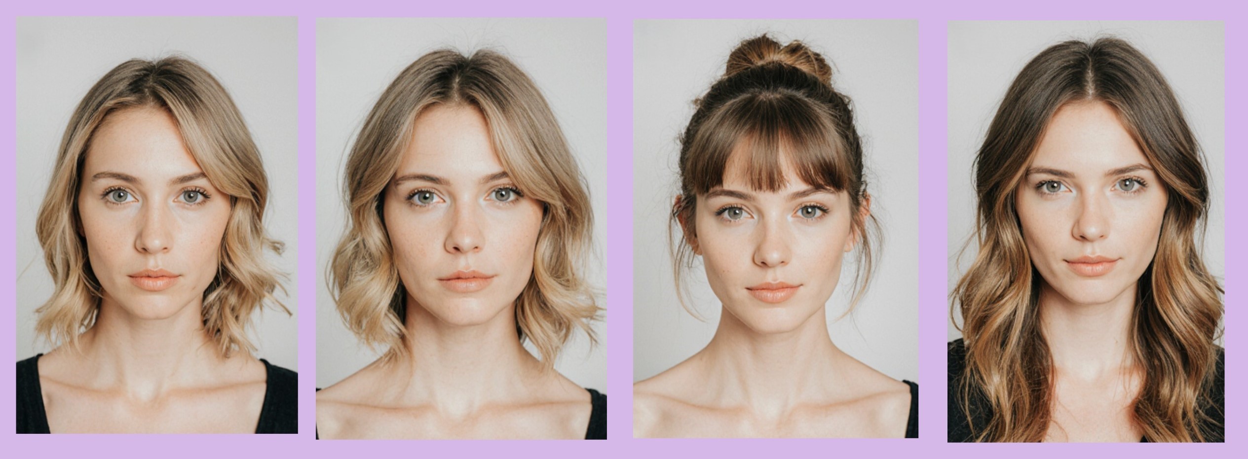 Several Apps Results Hair Try-On Online with AI Face Mapping