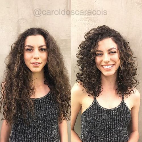 Medium Length Combover Hairstyle For Curly Hair