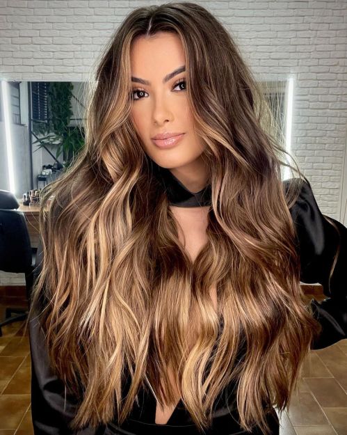 Luminous Golden Brown Balayage