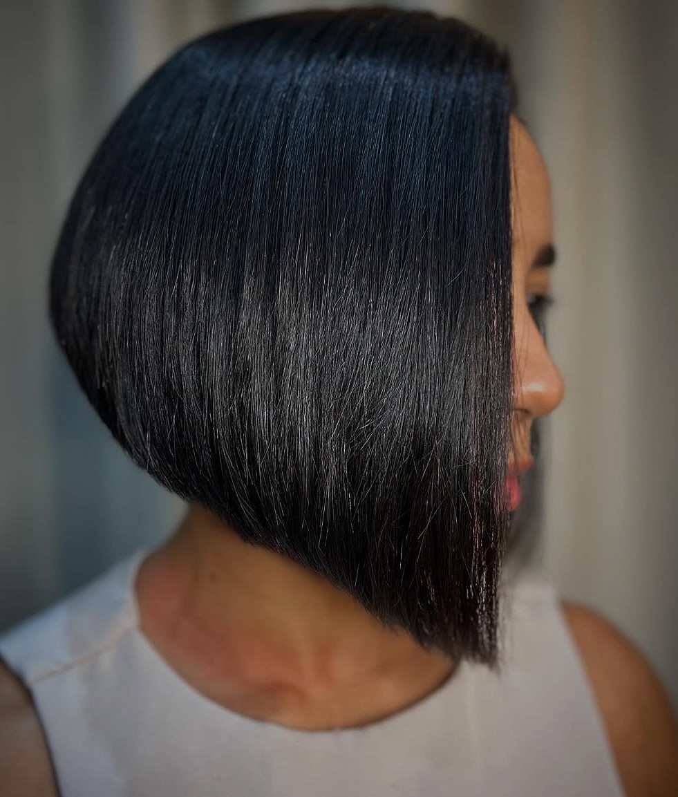 Asymmetrical Bob Stacked Asymmetrical Bob Cut