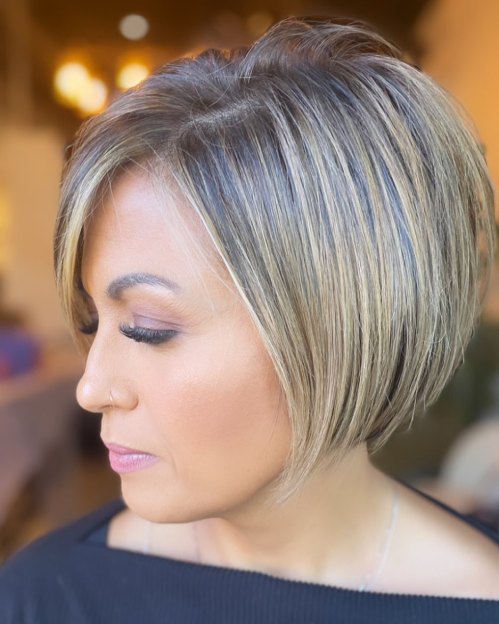 Over Sleek Jaw-Length Bob