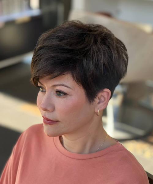 Over 50 Short Textured Tapered Haircut