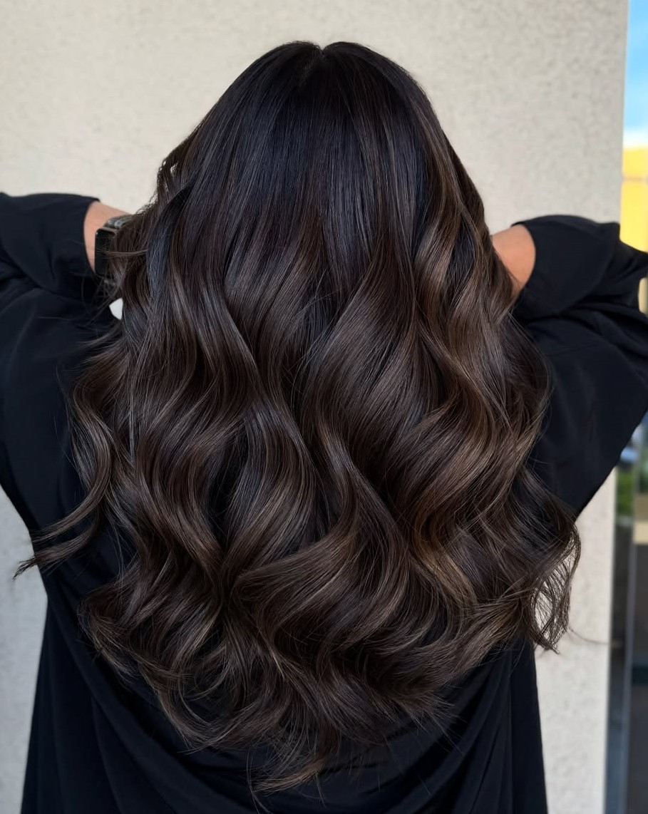 Darker Espresso Brown Balayage Hair