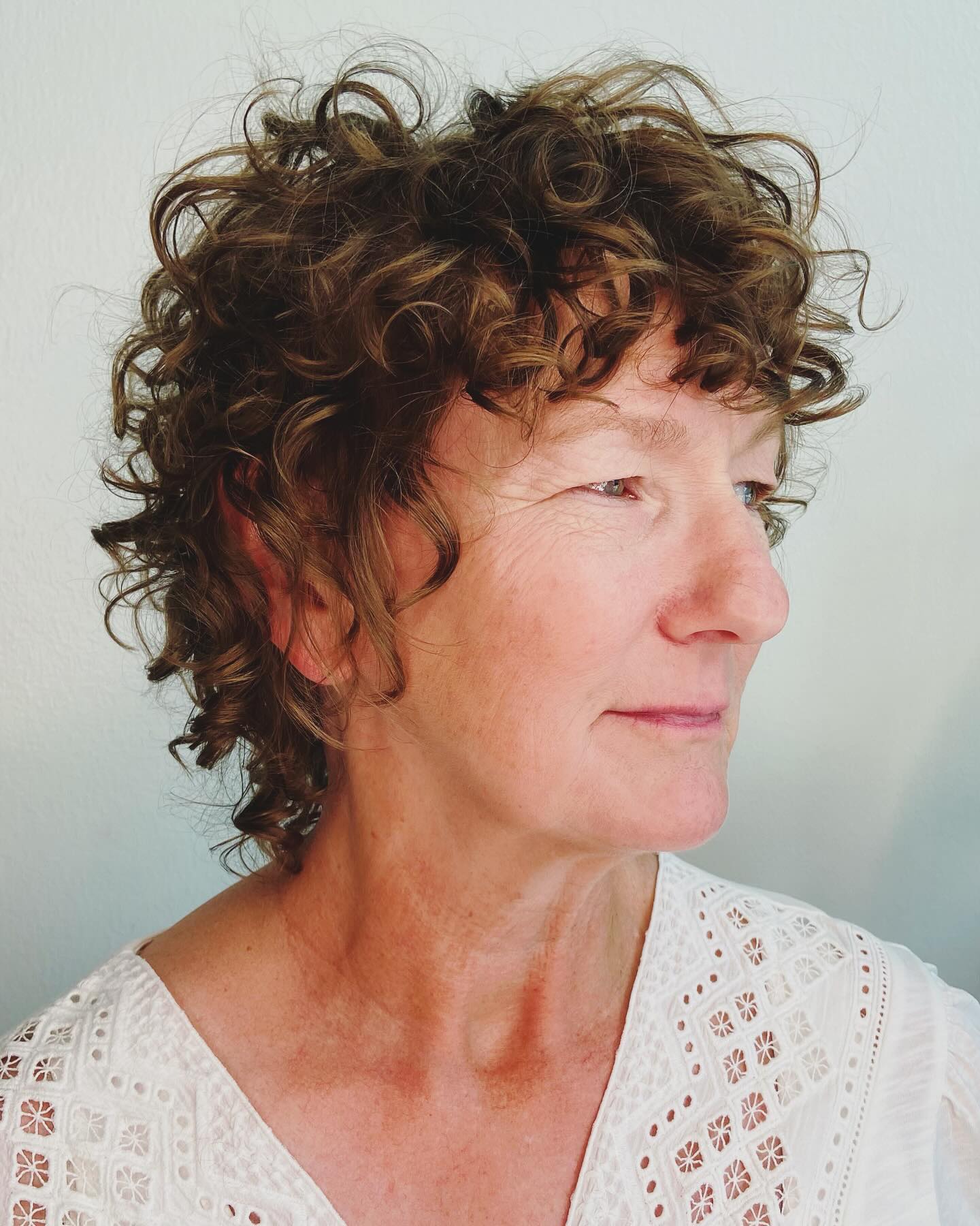Short Curly Shag for Older Women