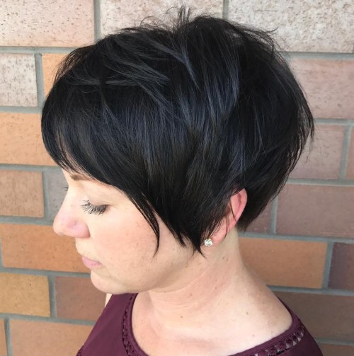 Very Short Black Pixie
