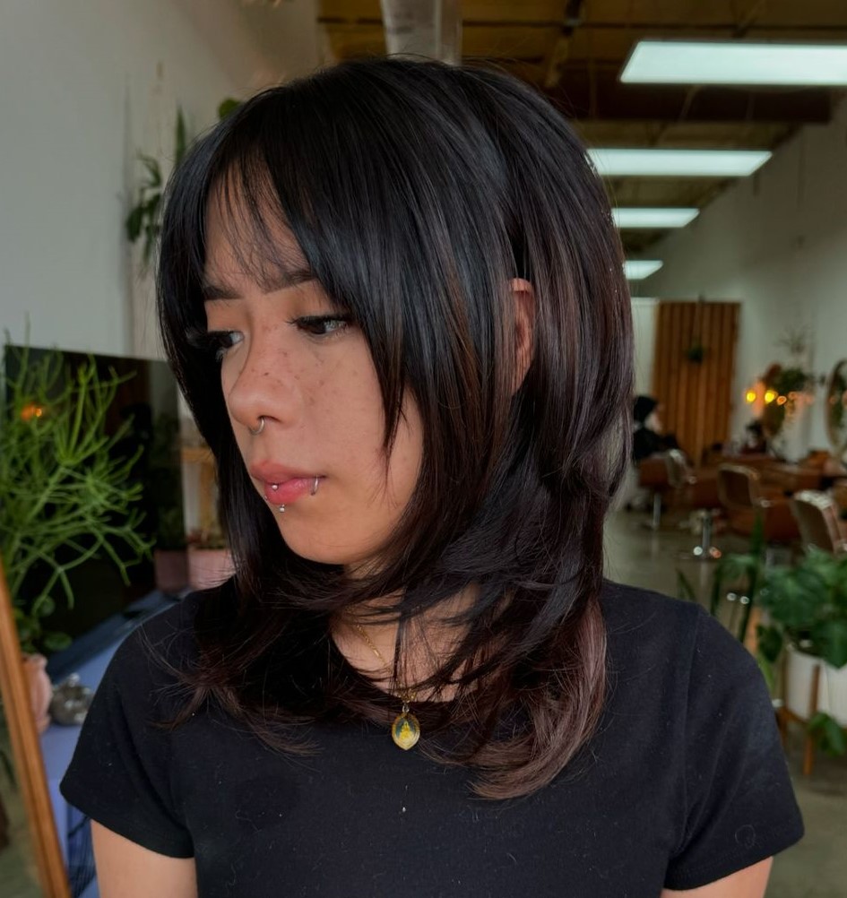 Rounded Wolf Cut Wolf Cut with Rounded Layers