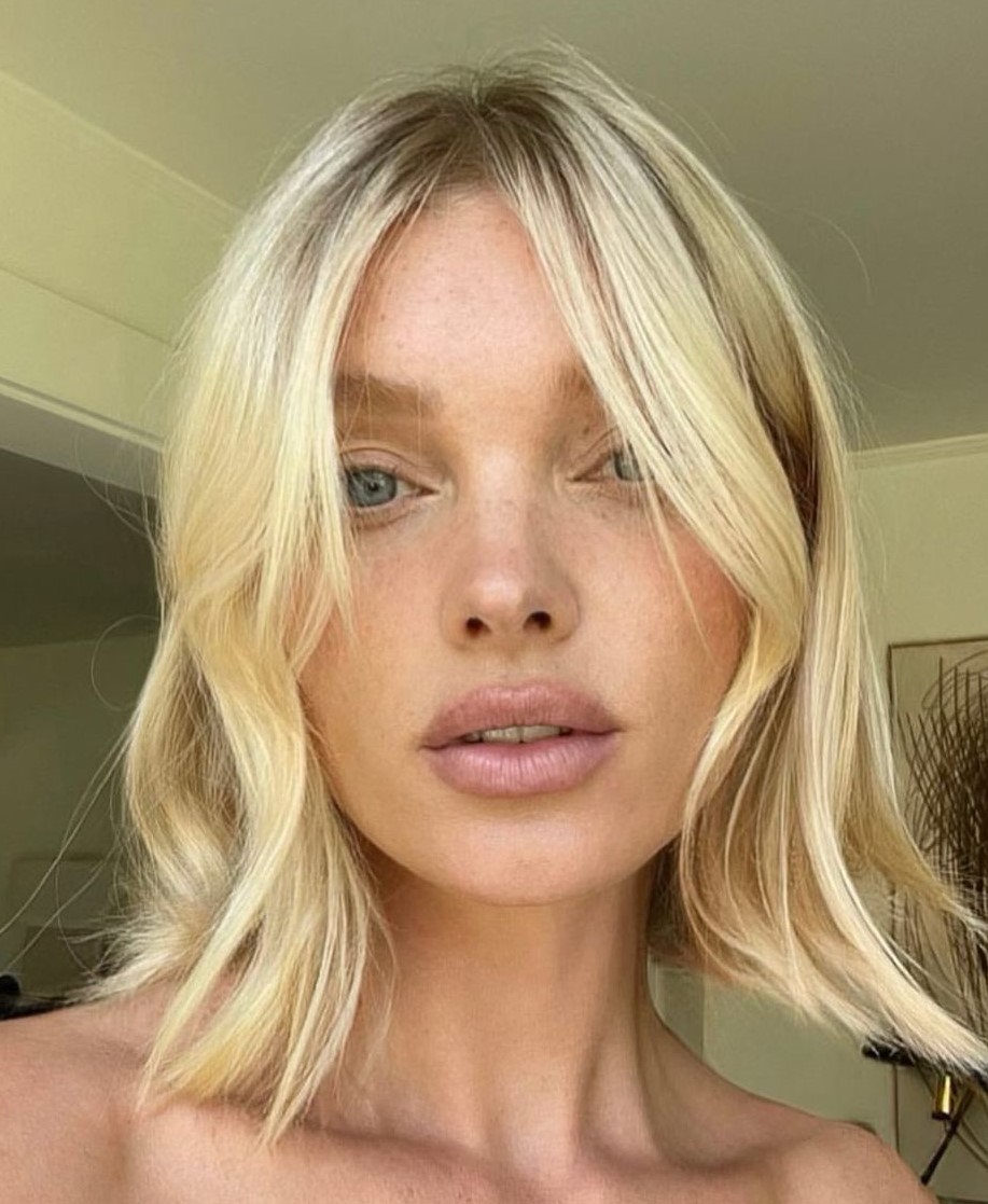 Baby Blonde Wavy Lob for Thin Hair Bright Blonde Wavy Lob with Curtain Bangs