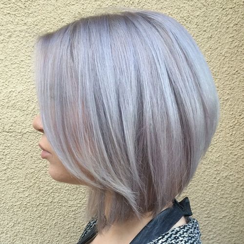silver blonde bob