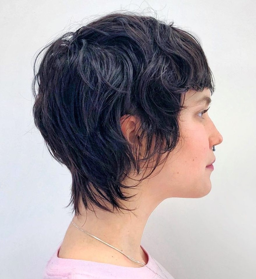 Baby Wolf Haircut Shaggy Pixie Mullet with Wet Effect