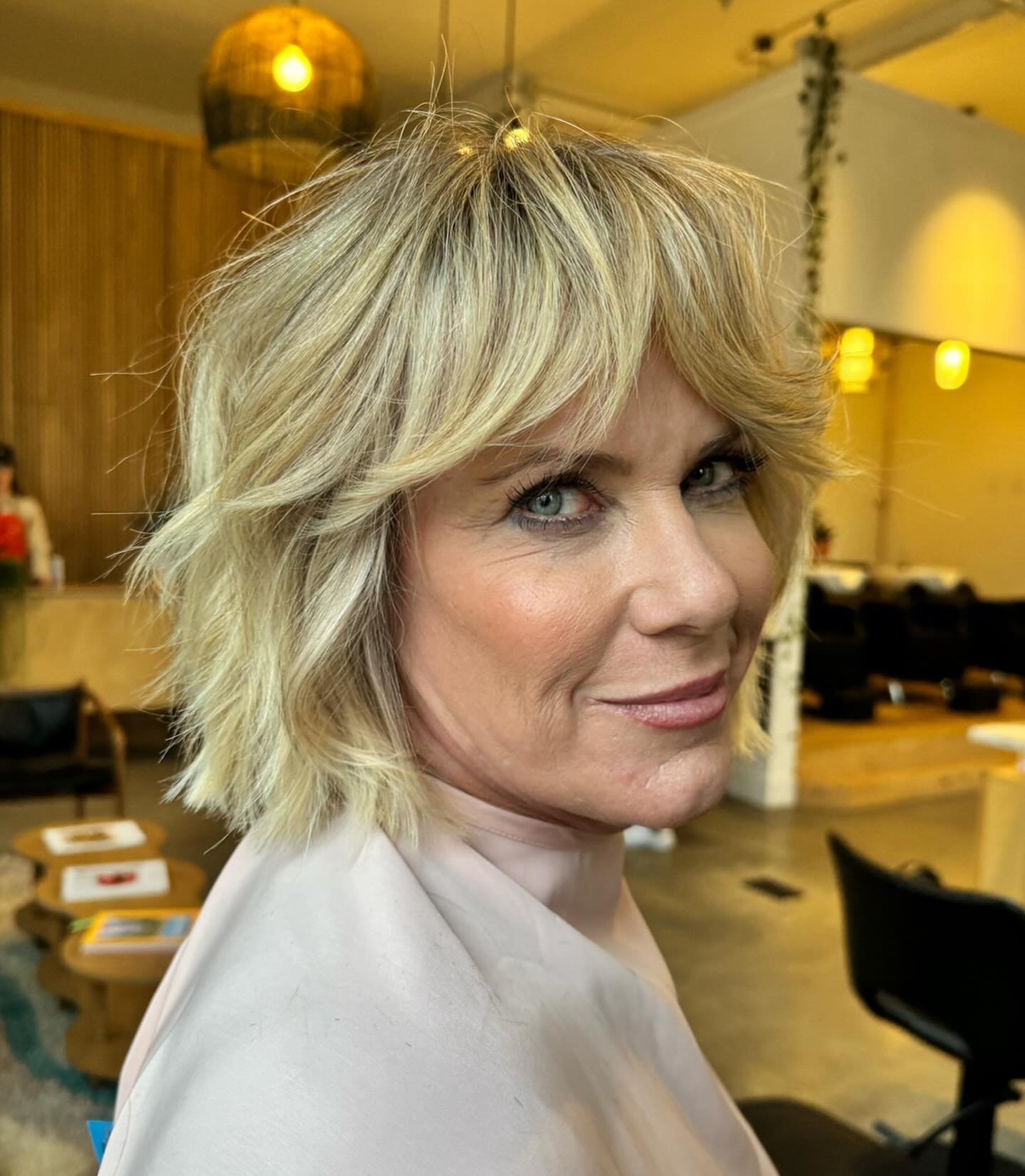 50+ Shaggy Bob with Curtain Bangs