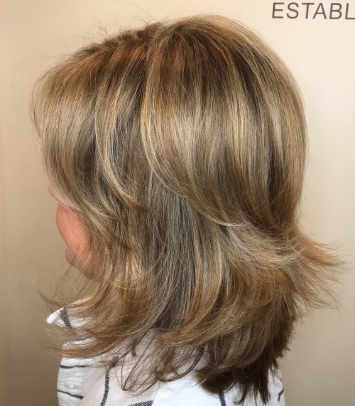 Medium-Length Bronde Shag