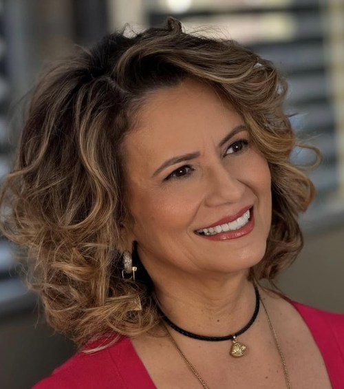 Over 50 Above the Shoulders Messy Cut