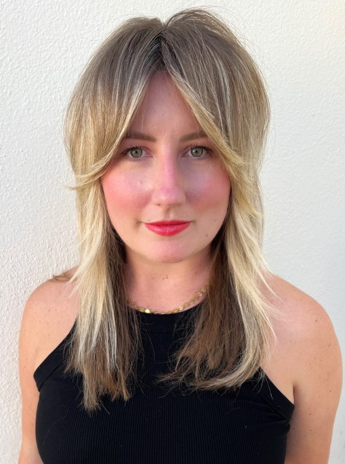 Soft Curtain Bangs on Straight Hair Soft Middle Part Bangs for Straight Thin Hair