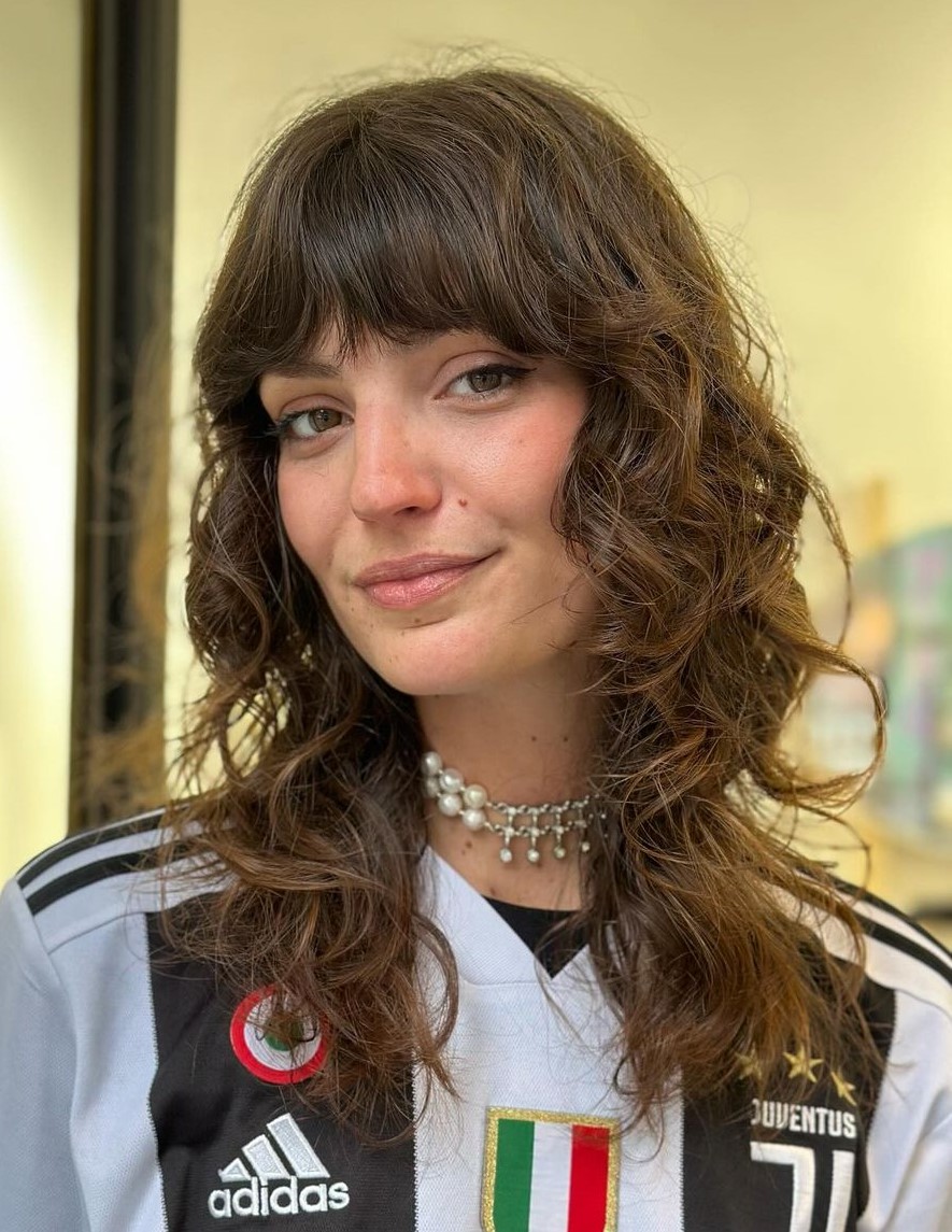 Curly Wolf Cut Wolf Cut Medium Curly Hair