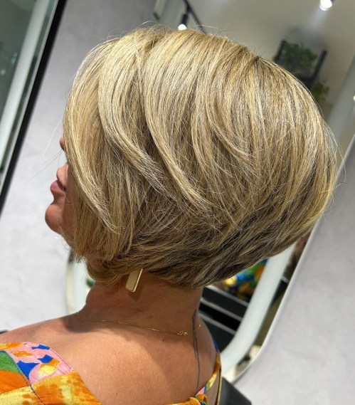 Sculptured Stacked Bixie for Thick Hair