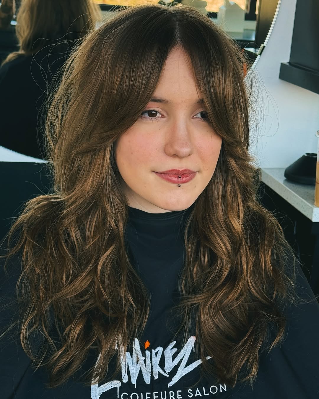 Shag Haircut with Curtain Bangs