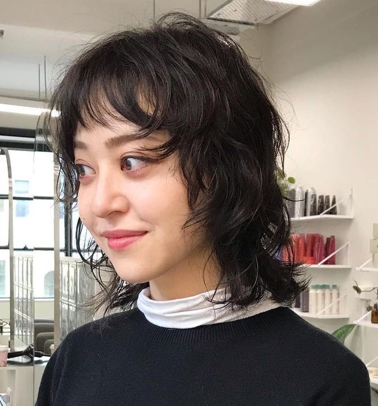 Korean Wolf Cut Korean Wolf Cut on Curly Hair