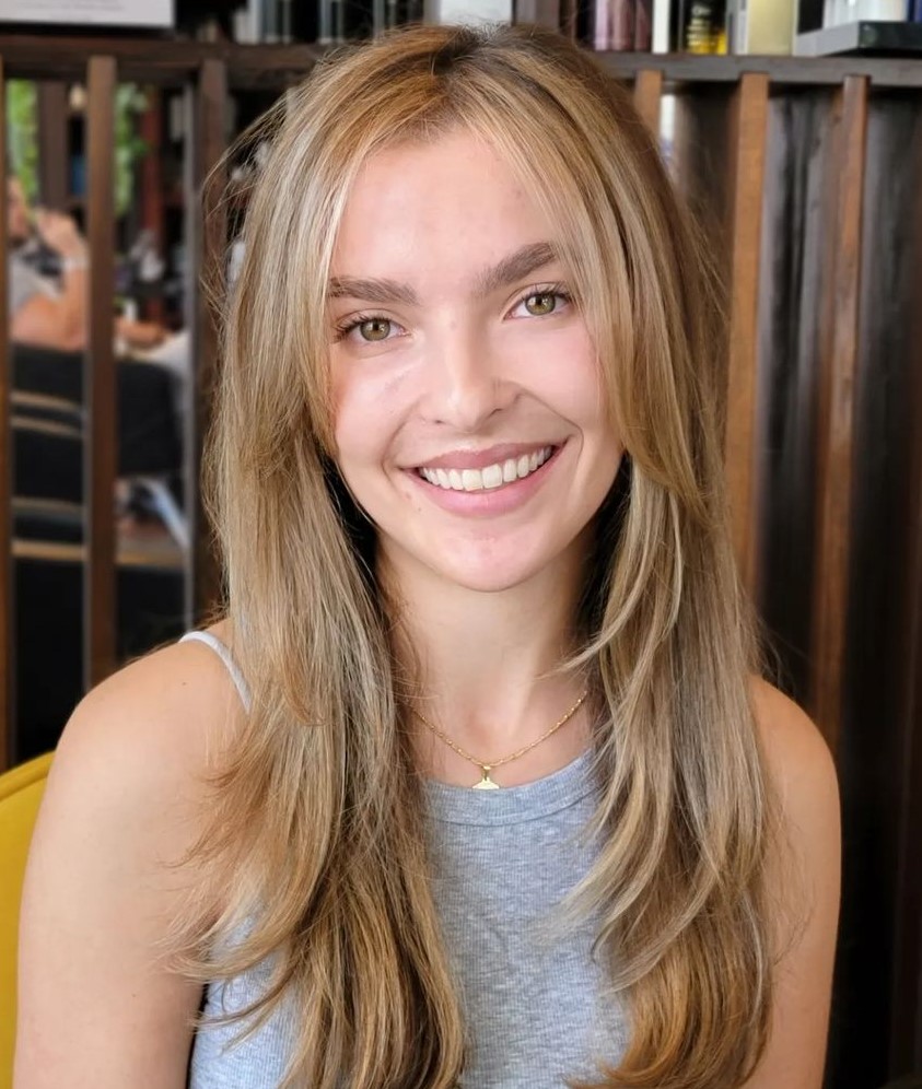 Face-Framing Layers for Long Thin Locks Long Layered Haircut for Thin Hair