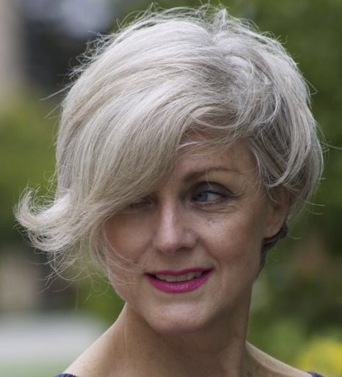 Short Gray Hairstyle for Women Over 50
