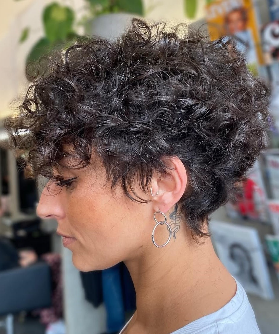 Curly Pixie Tapered Pixie Bob for Curly Hair
