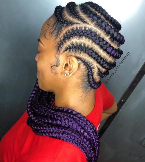 Updo With Circular Cornrows