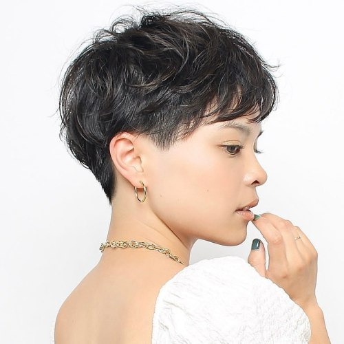 Airy Textured Undercut Pixie Cut