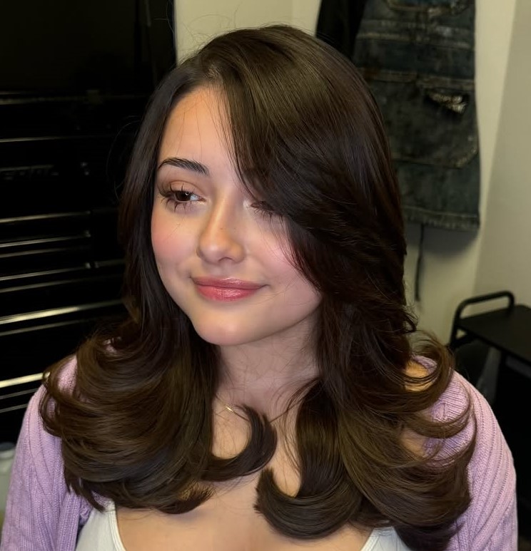 Medium-Length Butterfly Hairstyle