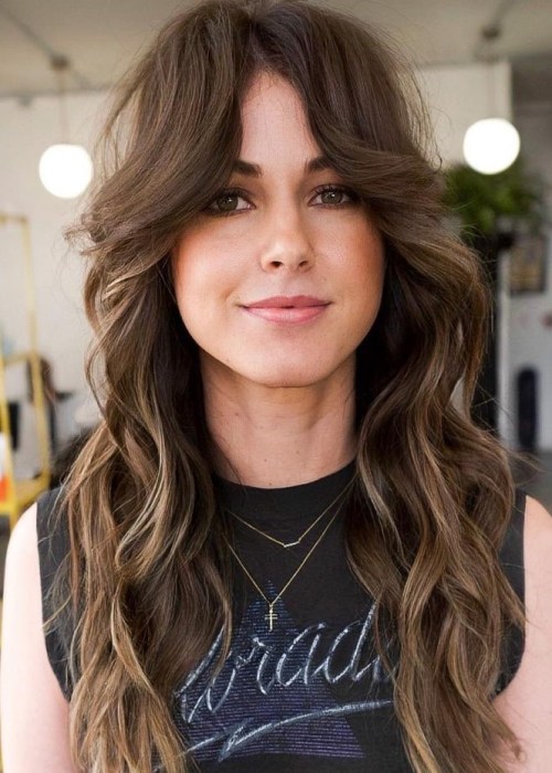 Modern Long Shag Haircut Charming Long Shag with Soft Wavy Layers