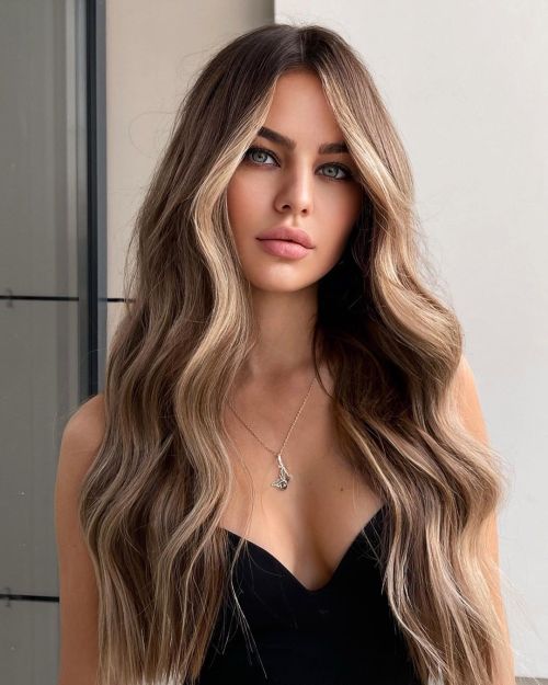 Soft Brown Hair with Framing Highlights