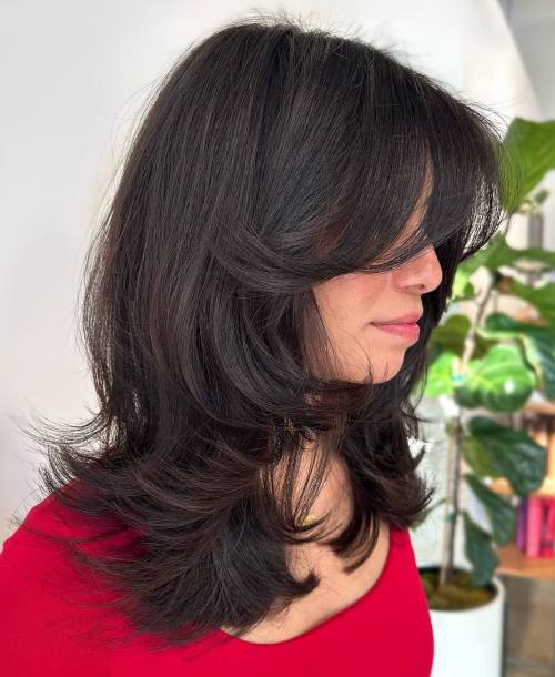 Shoulder Length Bouncy Butterfly Cut