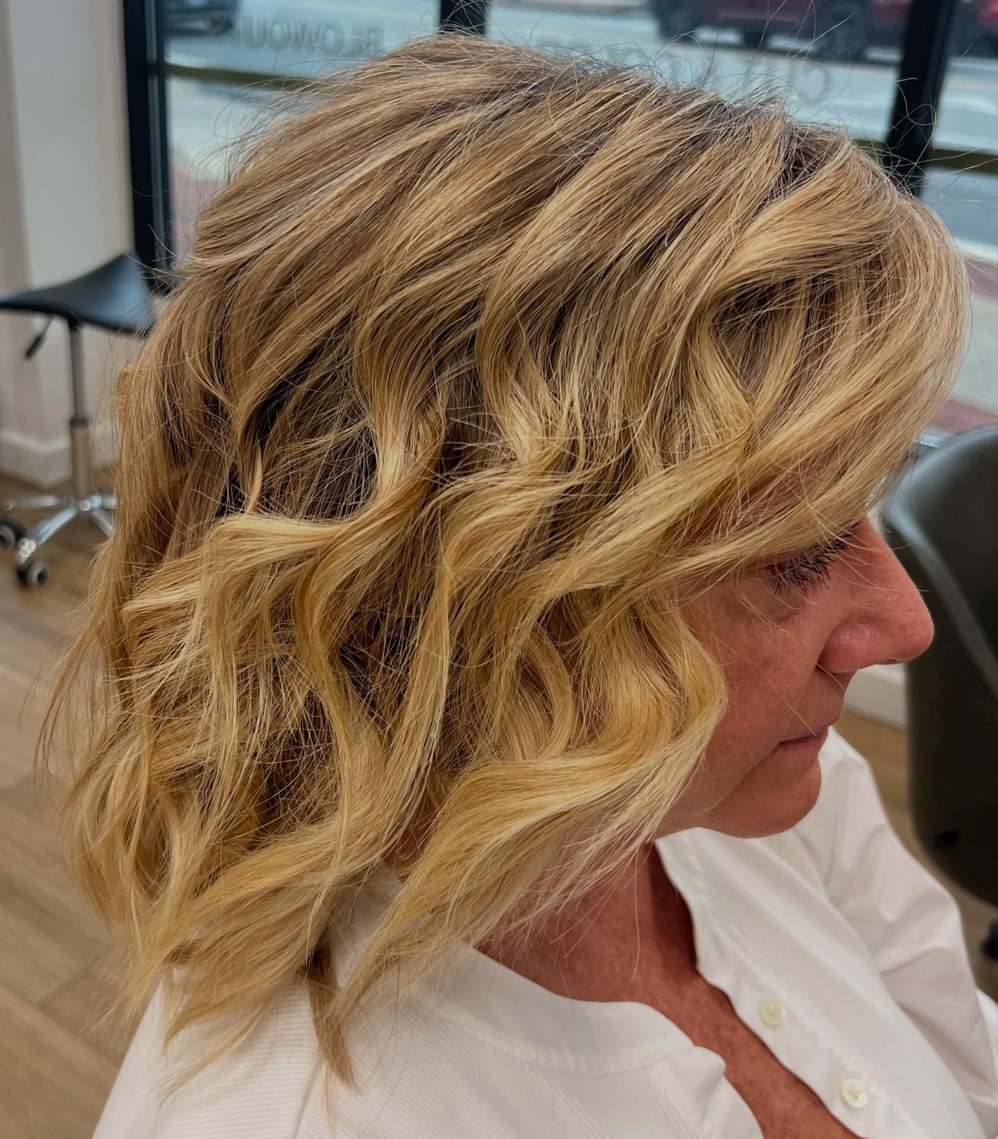 Over Tousled Lob with Beach Waves