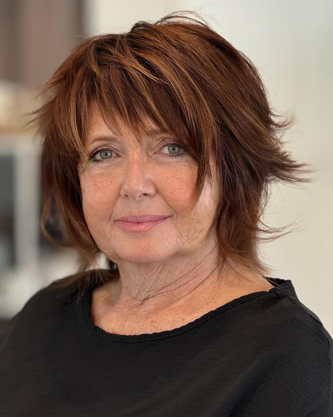 Thick Hair Cut for Mature Women