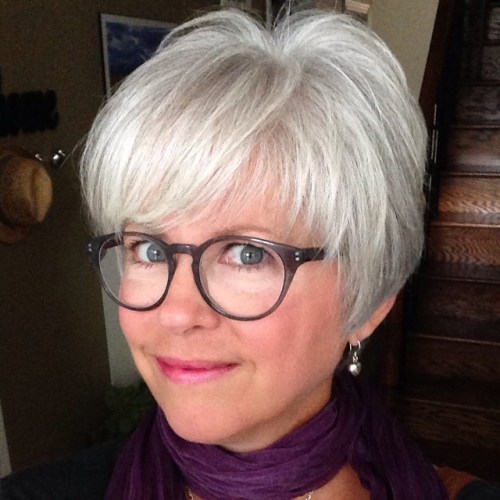 50+ Gray Layered Pixie
