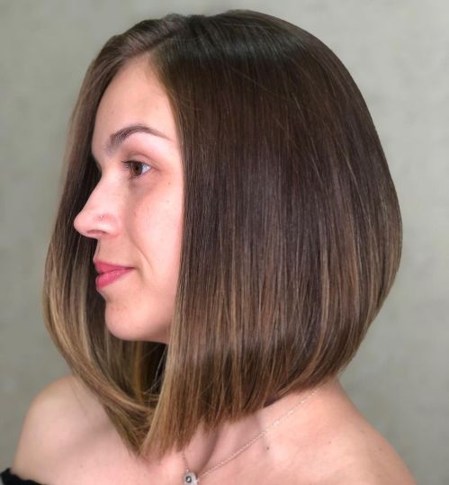 Collarbone Curled Under Inverted Bob