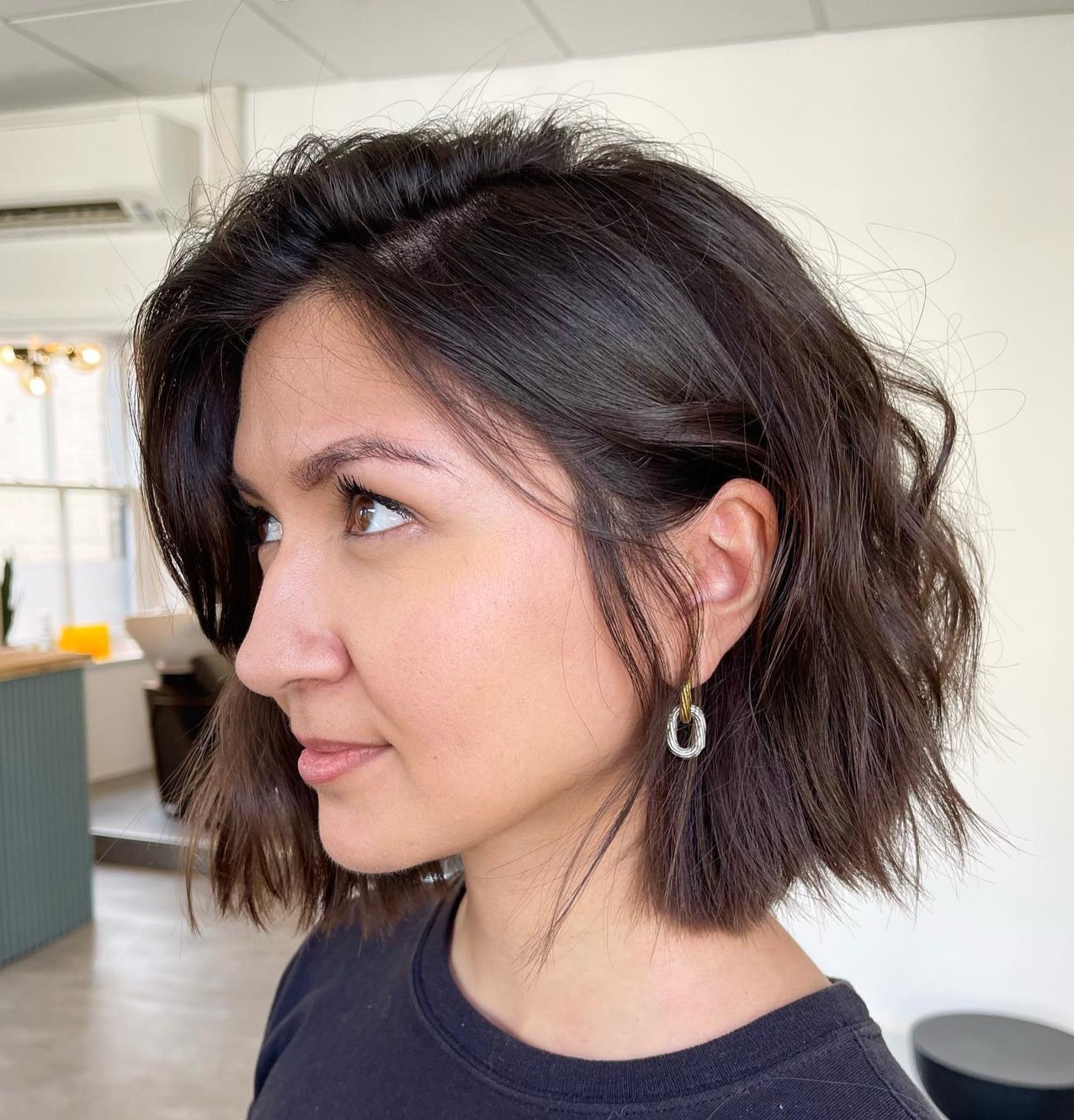 Blunt Rounded Bob for Thick Hair