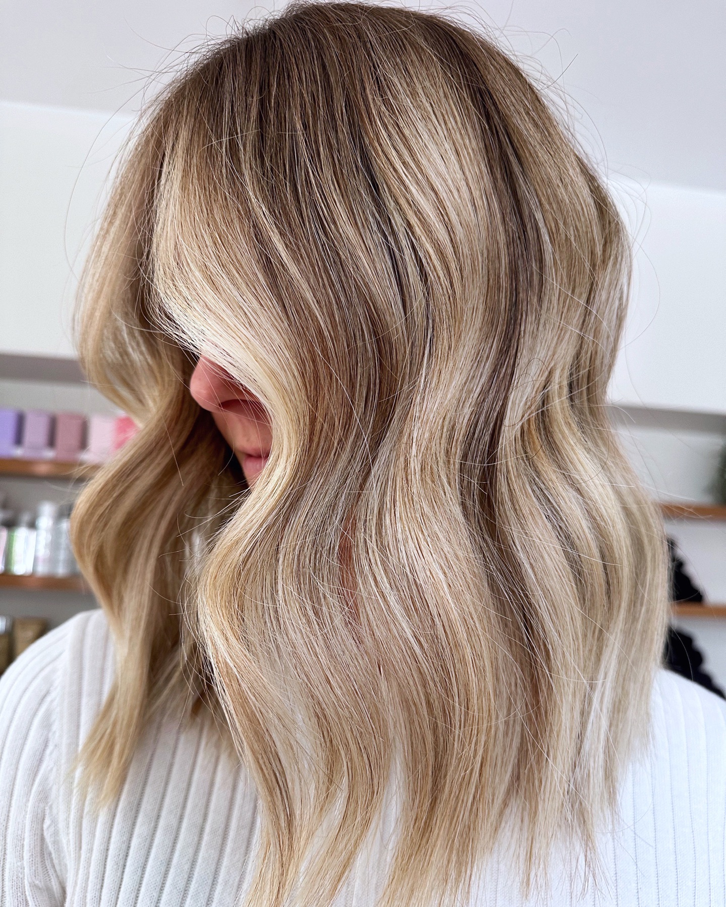 Creamy Blonde Balayage Hair