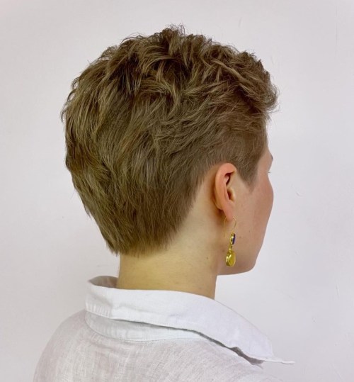 Neat Short Choppy Undercut Pixie