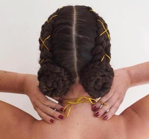 Two Braided Side Buns