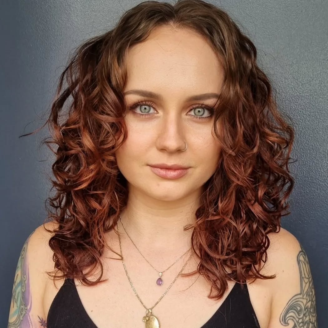 Curly Medium-Length Layered Cut