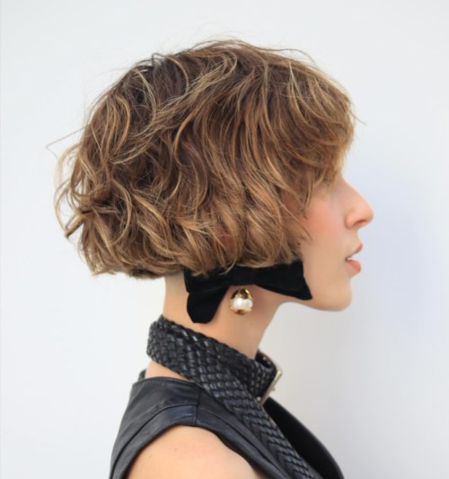 Ear Length Blunt Bob with Shaggy Layers Throughout