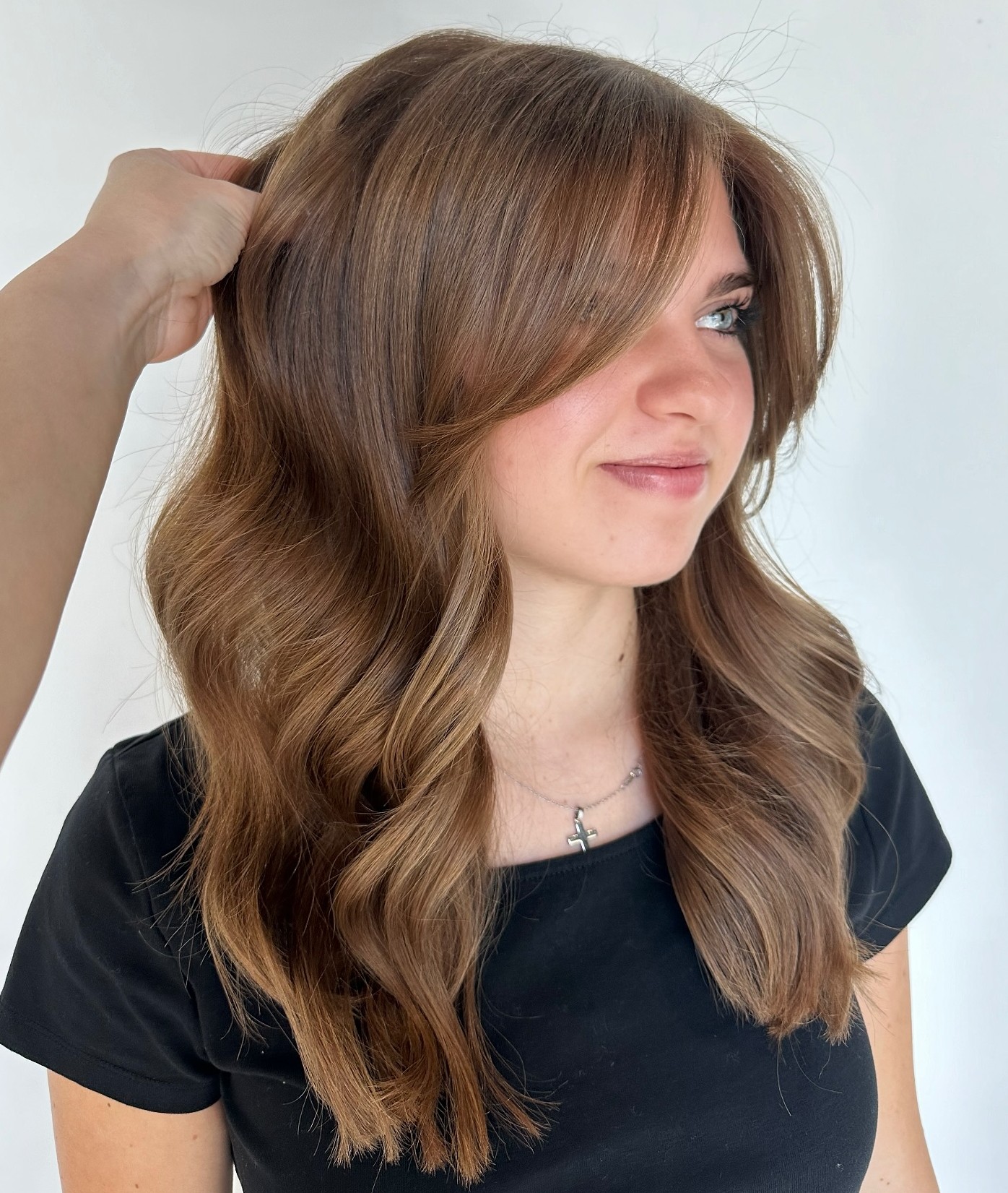 Polished Parted Curtain Bangs