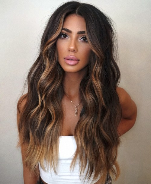 Black Brown with Caramel Pieces