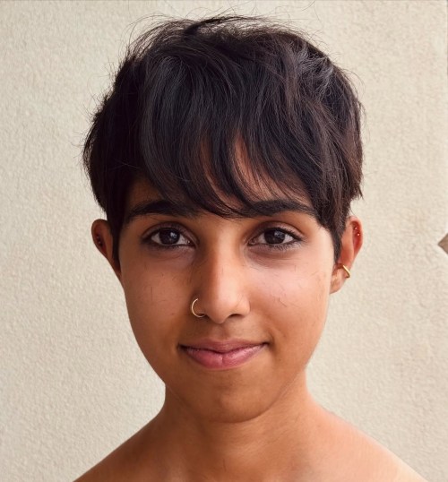 Pixie Shag with Layered Bangs