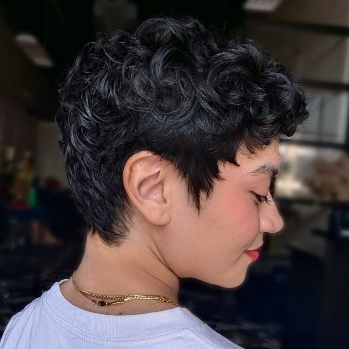 Trendy Short Curly Pixie
