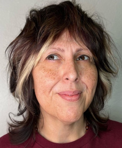 Medium Length Shag Haircut Medim Length Shag Cut for Older Women