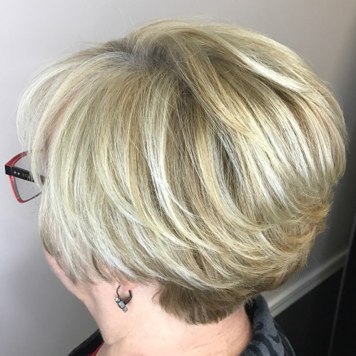 Over Blonde Bob With Nape Undercut