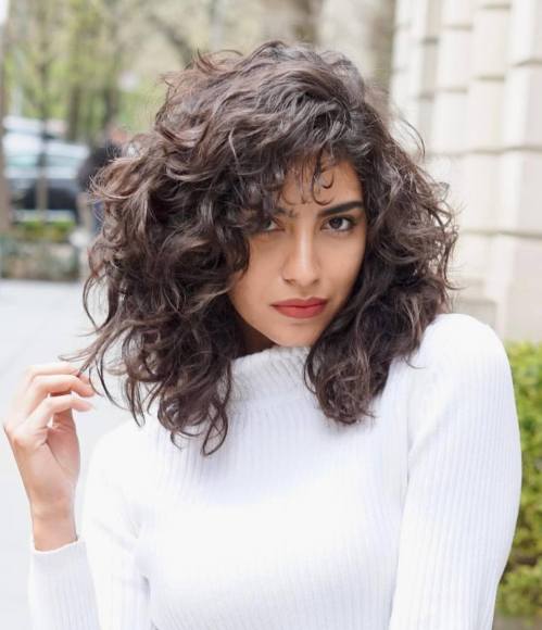 Messy Wavy Chocolate Brown Midi Shag