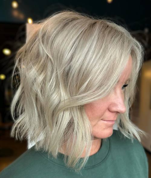Over 40 Delicate Modern Gray Bob