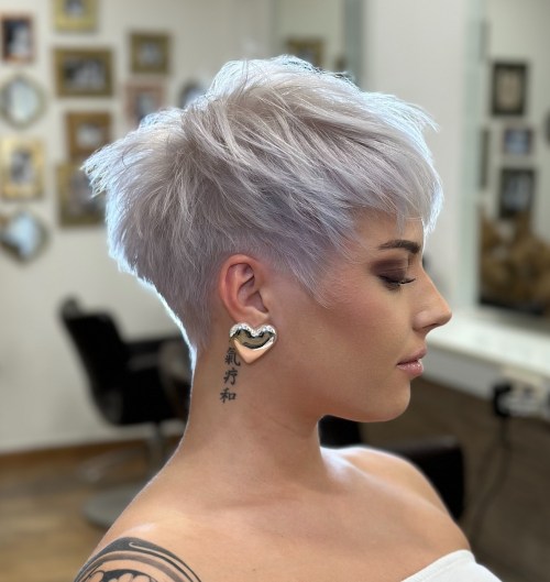 Bold Choppy Undercut Pixie