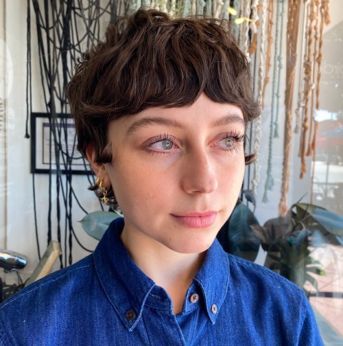 Messy Pixie with Flipped Up Bangs